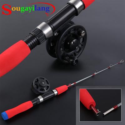 Ice Fishing Rod and Reel Set Carbon Fiber Winter Carp Ice Fishing Rod with Spinning Ice Fishing Reel