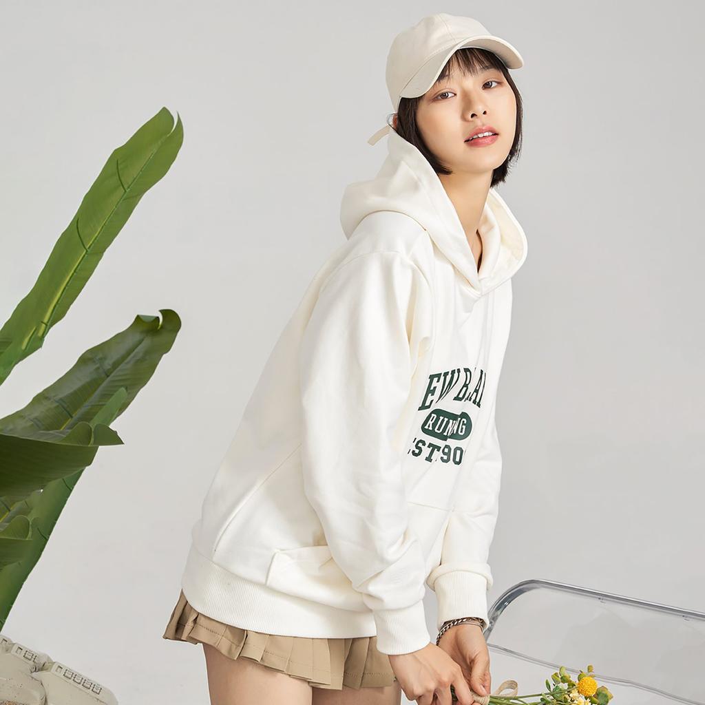New Balance Sweatshirt Fall Winter Unisex Ecru AMT31313-CIC