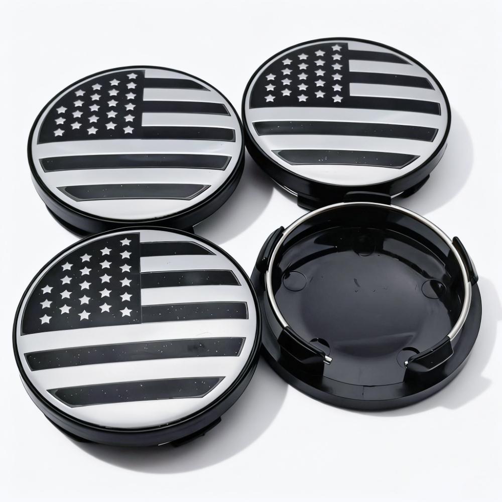 

4pcs US Flag Logo Emblem Car Wheel Center Caps 58MM Clips 54MM Car Wheels Hub Cap Stars and Stripes Badge Rim Hubcaps Dust Cover US Flag Badge&4pcs T58 Wheel Caps