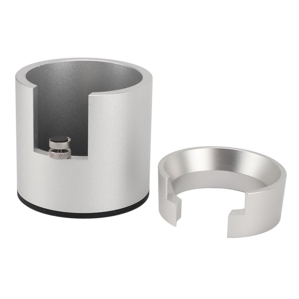 Coffee Portafilter Holder with Dosing Funnel 58mm Aluminum Alloy Round Coffee Machine Portafilter Tamping Stand for Home Bar