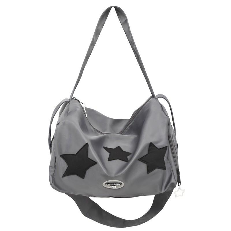 

Original Harajuku Style Sport Bag Trendy Student Casual Single Shoulder Crossbody Bag Female сірий колір