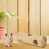 Pet Hamster Bamboo Tunnel Tube Shape Toy for Playing Tooth Grinding(S)