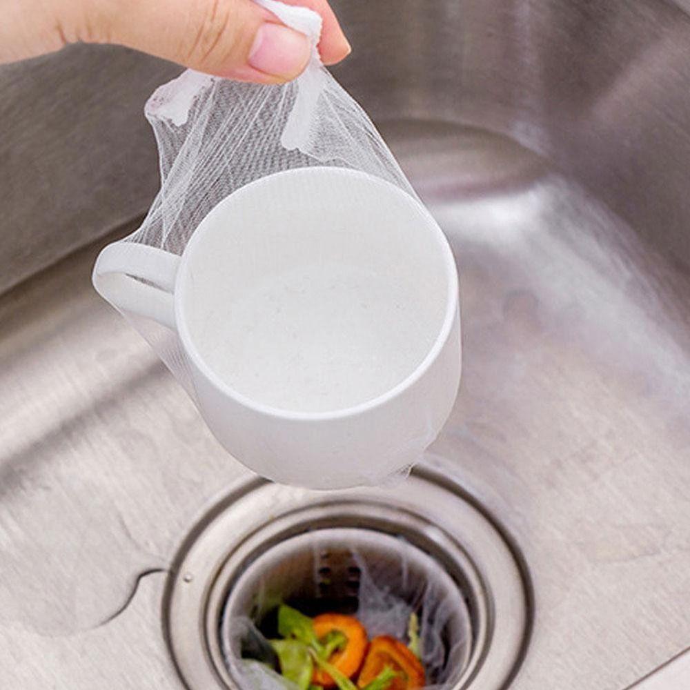 100Pcs/Bag Stretchable Disposable Filter Screen Disposable Sink Strainer Bag  Dishwashing Sink