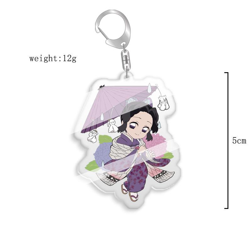 Demon Slayer Chibi Acrylic Keychain: Tanjiro, Nezuko, Giyu, Zenitsu Backpack Charm