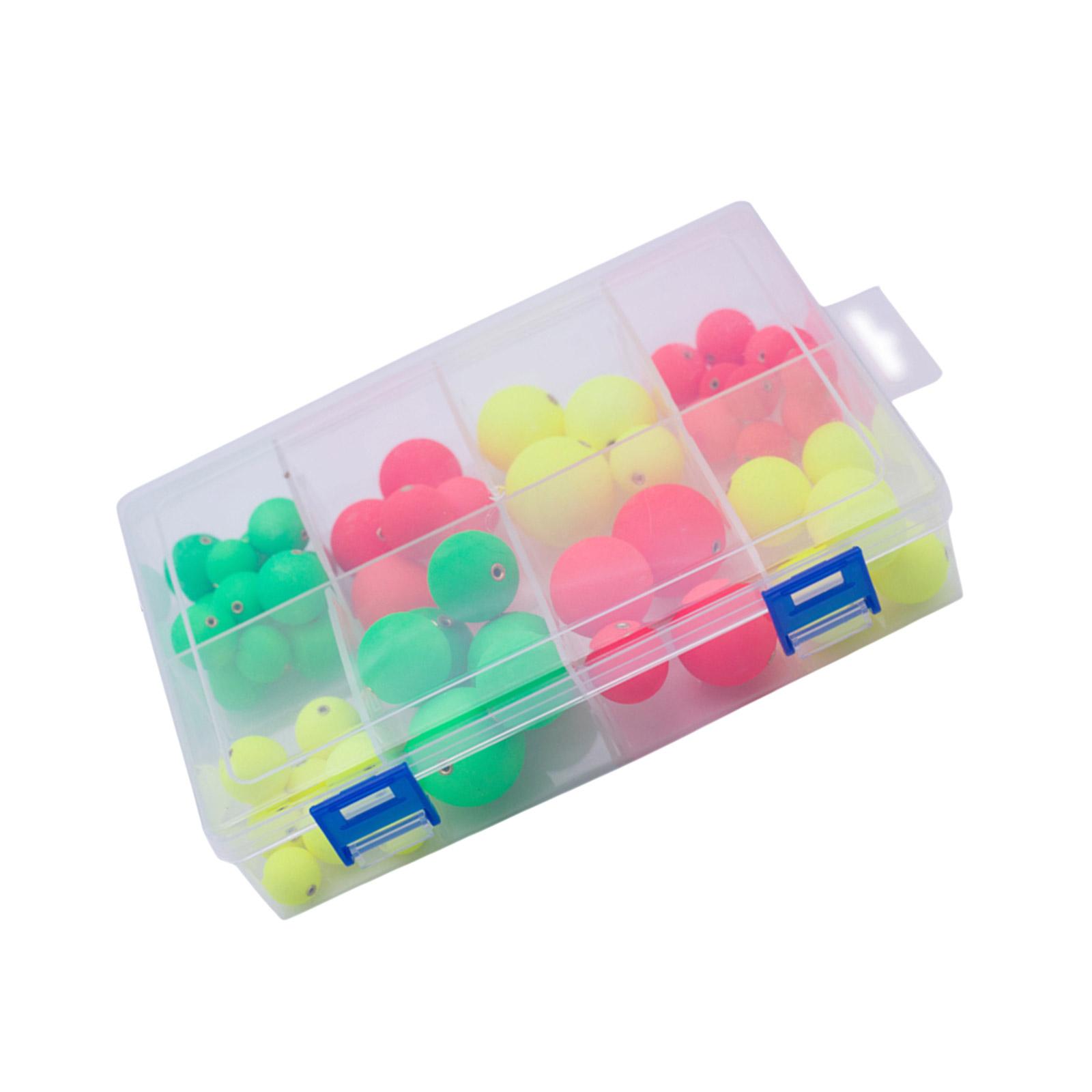 

60Pcs/pack Fly Fishing Outdoor Tackle Fishing Bobber Float Set Fishing Float Set Plastic Round Shape Water Bubble Float