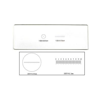 Microscope Stage Micrometer Calibration Slide Graduated Scale Slide 0.1/0.01mm Microscope Reticle Division of the Graticule