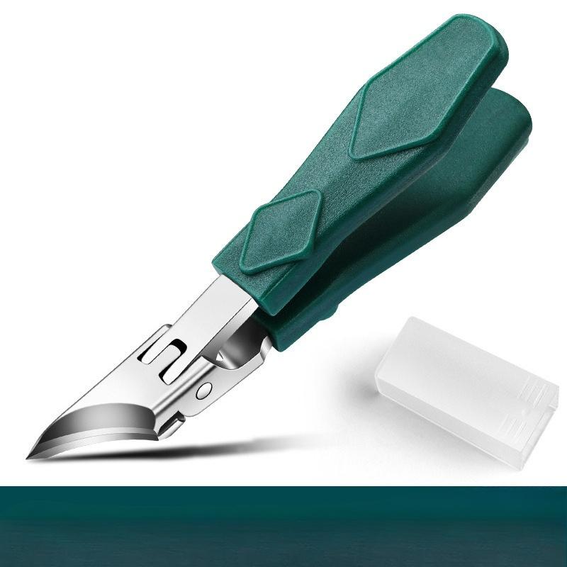 Wide-opening Nail Clipper with Ultra-sharp Stainless Steel Curved Tip - Anti-splash Nail Clipper for Nail Groove
