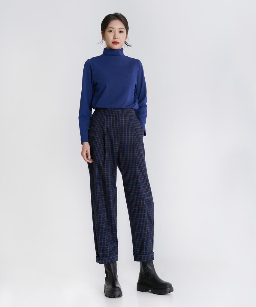 Peulleio Check Pants _ Blue