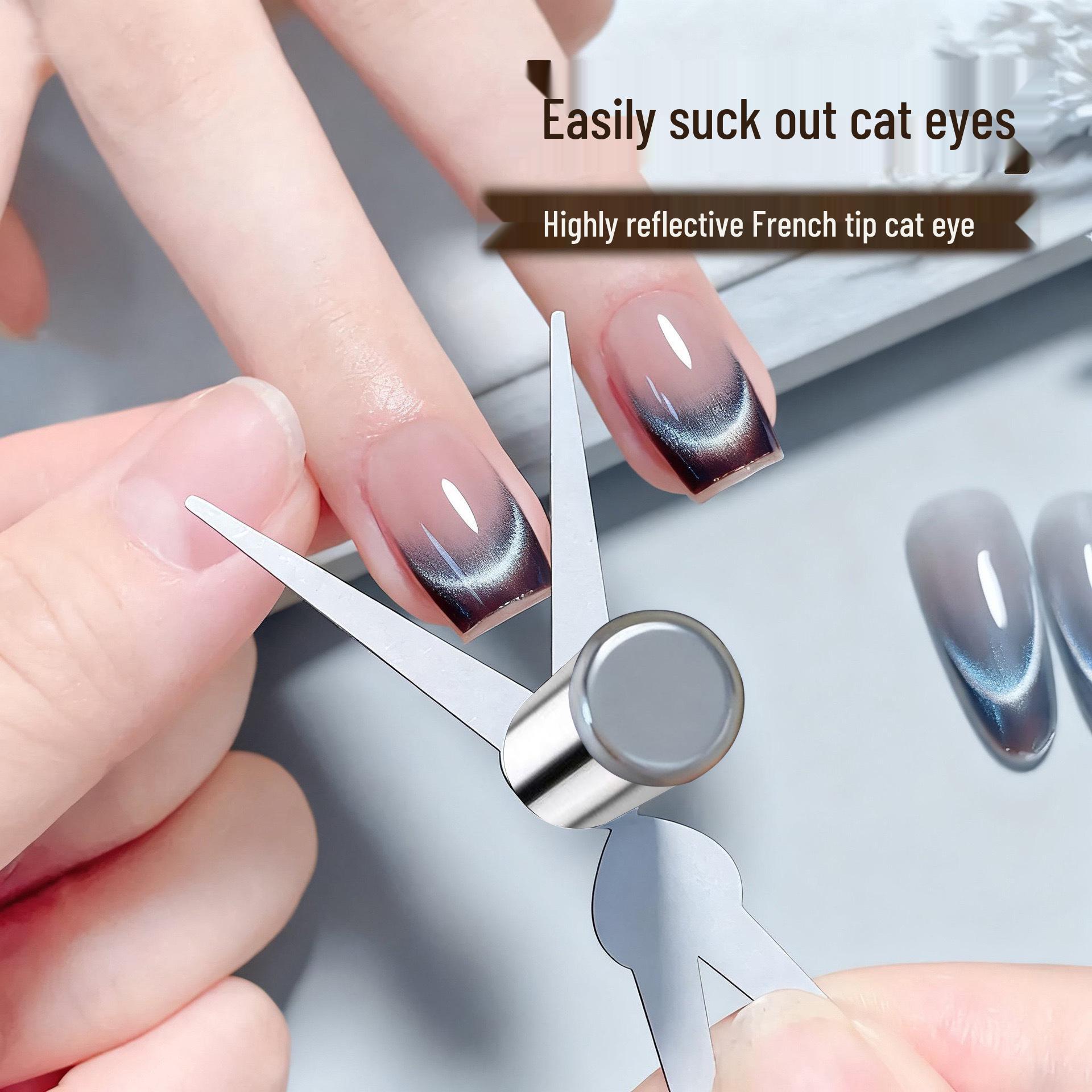 Nail Art Cat Eye Double-Ended Strong Magnet Set French Iron Sheet