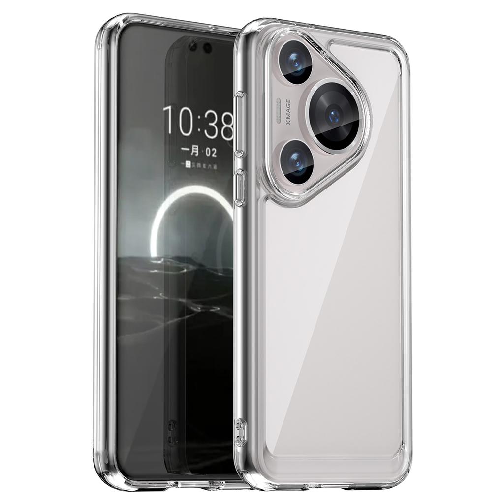 For Huawei Pura 70 Pro Phone Case TPU Frame Clear Acrylic Bump Proof Phone Cover