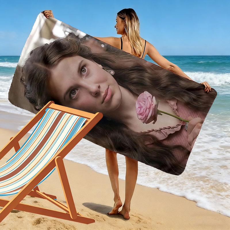 Millie Print Beach Towel, Large Soft Quick Dry Towel for Beach Camping Swimming