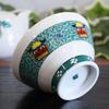 Waza no Kura Kutani Ware Sendan Rice Bowl with Lion Dance Design, Stylish Japanese Tableware, Perfect for 77th Birthday Gifts