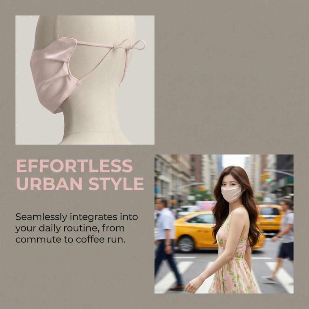 Ice Silk Satin Face Mask for Women UV Blocking Outdoor Masks Soft Half Face Cover  for Outdoor