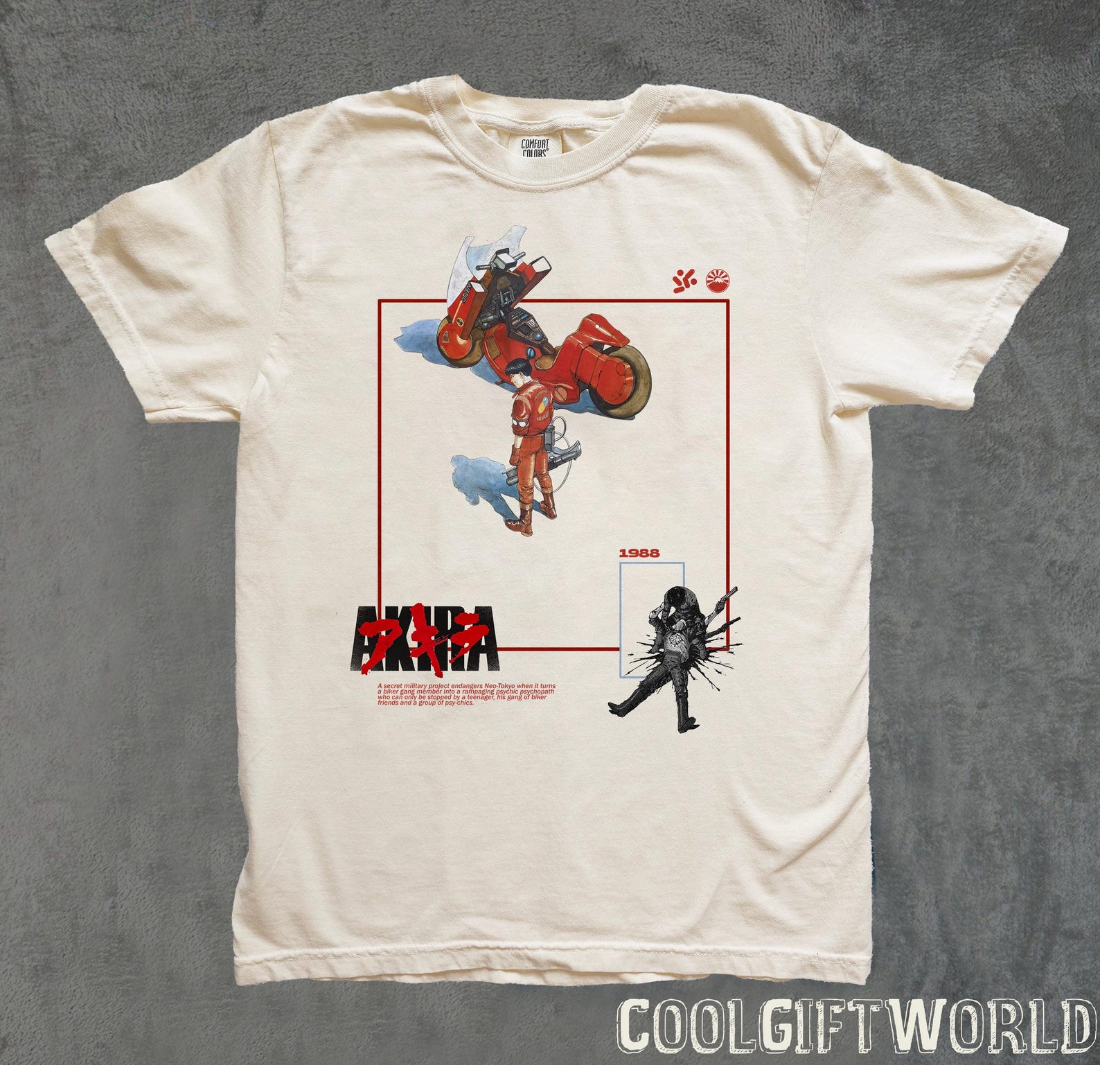Vintage Akira Anime T-Shirt, Manga Neo Tokyo Cyberpunk Graphic Tee, Anime Movie Lover Gift S
