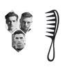 Shark Jumbo Wide Tooth Black Handle Grip Hair Comb Men Hairdressing Teeth Comb