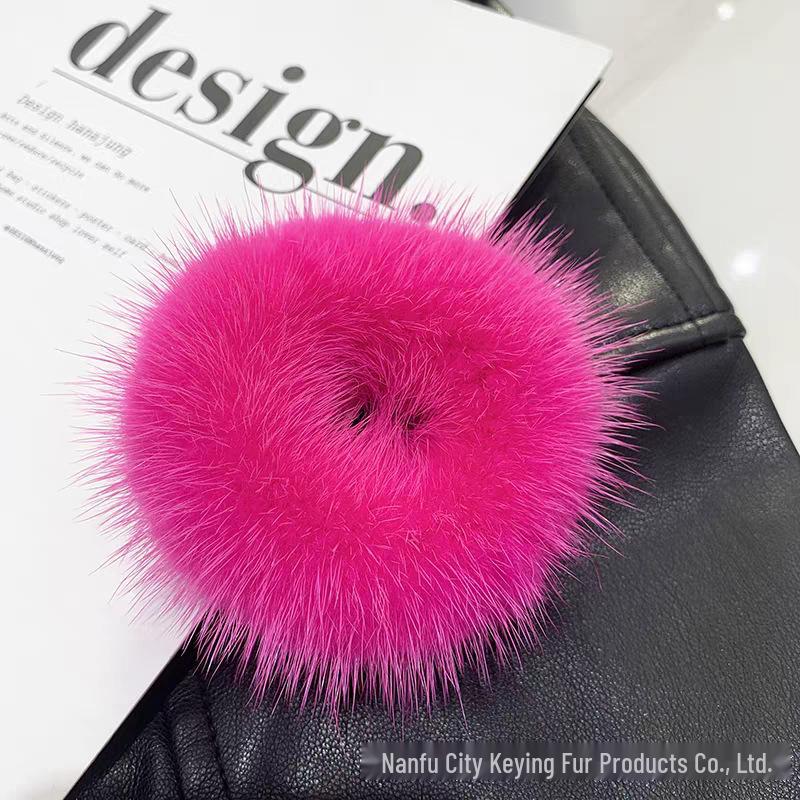 Korean Mink Fur Hair Tie: Cute & Plush High-End Hair Accessory for Women