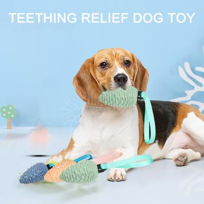 Kiefernkegelförmiges Quietsch-Kauspielzeug für Hunde, Training, Reinigung, interaktives, robustes Hundespielzeug, Spielzeug für Welpen, mittelgroße Hunde
