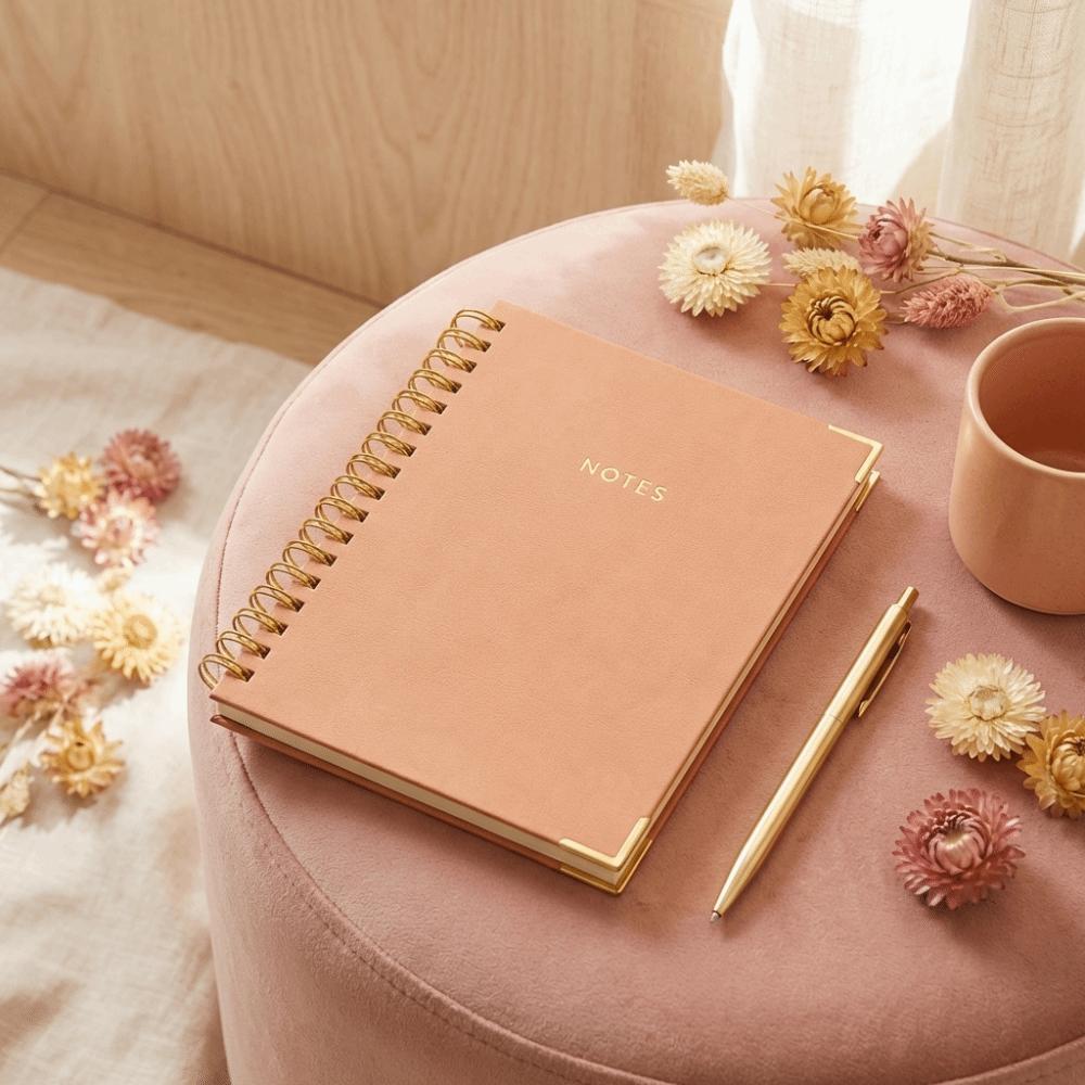 300 Pages Business Notebook Thick Paper Paper Journal Portable Twin Coil Binding  Office Use