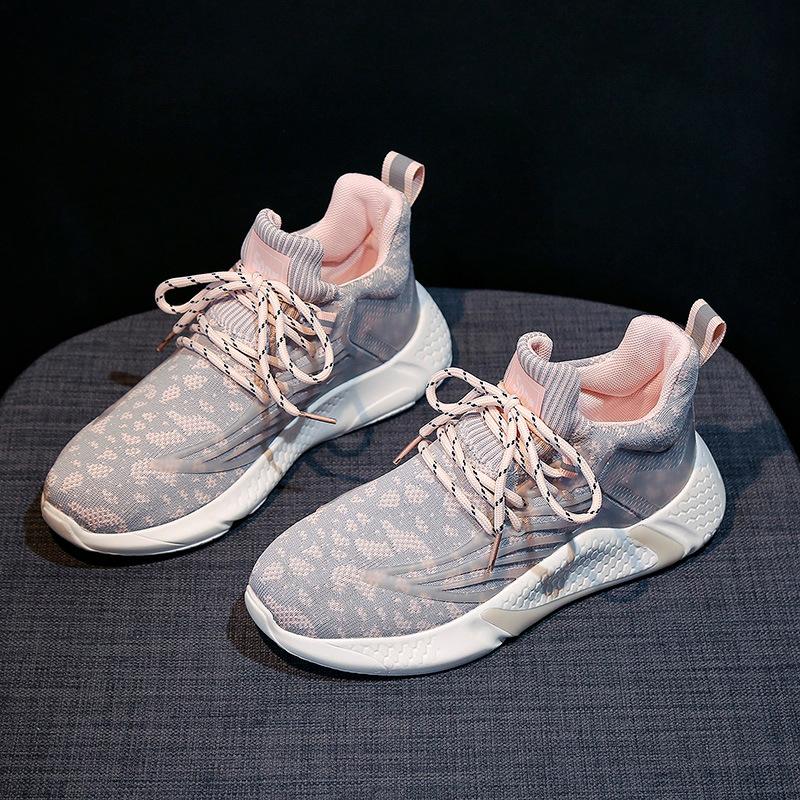

Сетчатые спортивные туфли женские весенние новые женские туфли для фитнеса, бега, универсальные повседневные туфли женские 40 розовый