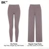 Lässige High Waist Straight Leg Hosen Lockere Tasche Yogahosen Damen Entspannte Passform Sporthosen