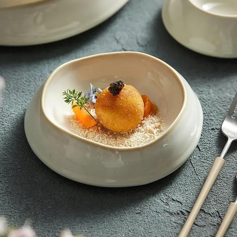 Ceramic Dinner Plate Family Steak Plate Pasta Plates Dessert Dish Cake Dish Dim Sum Bowl Cake Bowl Salad Bowls Kitchen Supplies