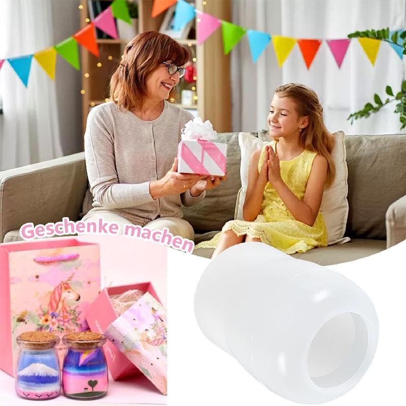 1Pcs Crystal Resin Drop Glue Jar Bottle Silicone Mold, DlY Wishing Bottle Storage Jar Making Silicone Mold for Handmade Craft