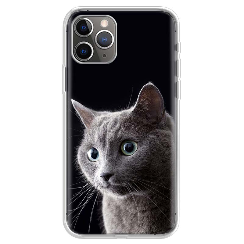 British Shorthair Cat Phone Case For iPhone 17 Air 11 13 Mini 14 15 Plus 16 12 Pro Max 16E SE 7 8 Pattern Soft TPU Back Cover 1