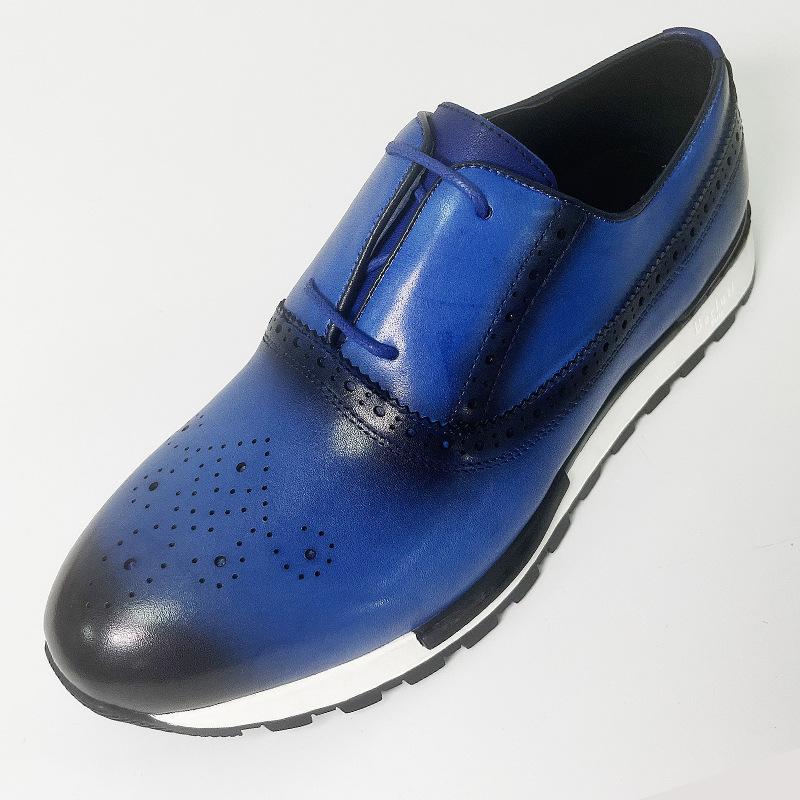 Luxury 2024 British Style Men Genuine Leather Brogues Shoes Vintage Design Lace Up Men Cowhide Leather Sneakers Daily Shoes