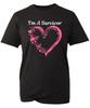 I Am a Survivor Breast Cancer Awareness Tee,Support Breast Cancer,Motivational