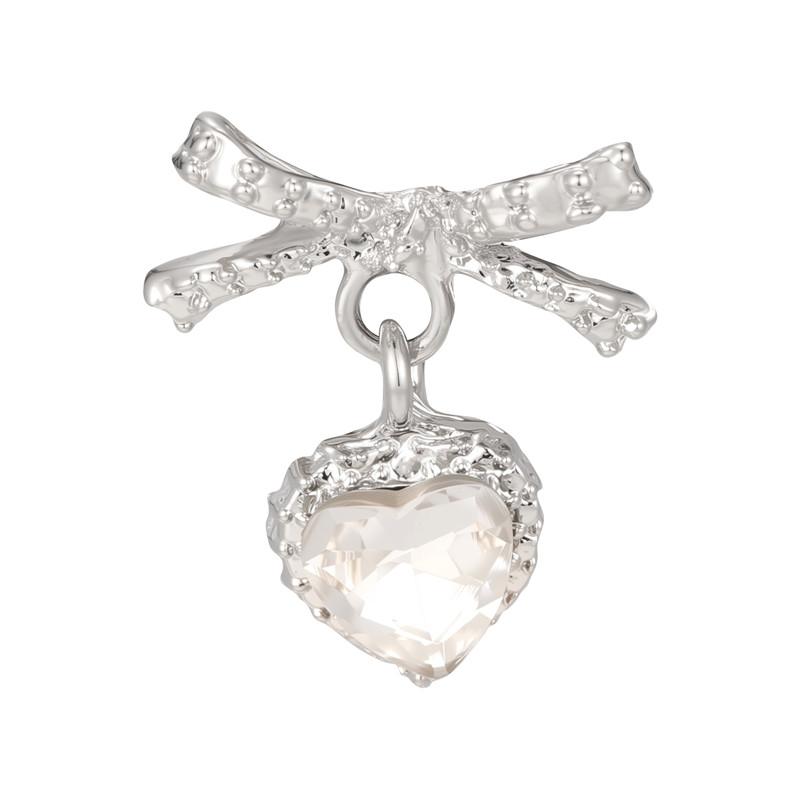 New Fashion Pink Heart Butterfly Starfish Bow 3D Crystal Charm Beads Accessories DIY Making Ring Necklace Bracelet Shiny Jewelry