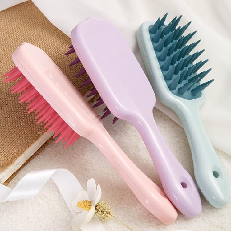 Lightweight Long Handle Silicone Hair Brush Shampoo Brush Travel Friendly For Effective Scalp Stimulation And Relaxation