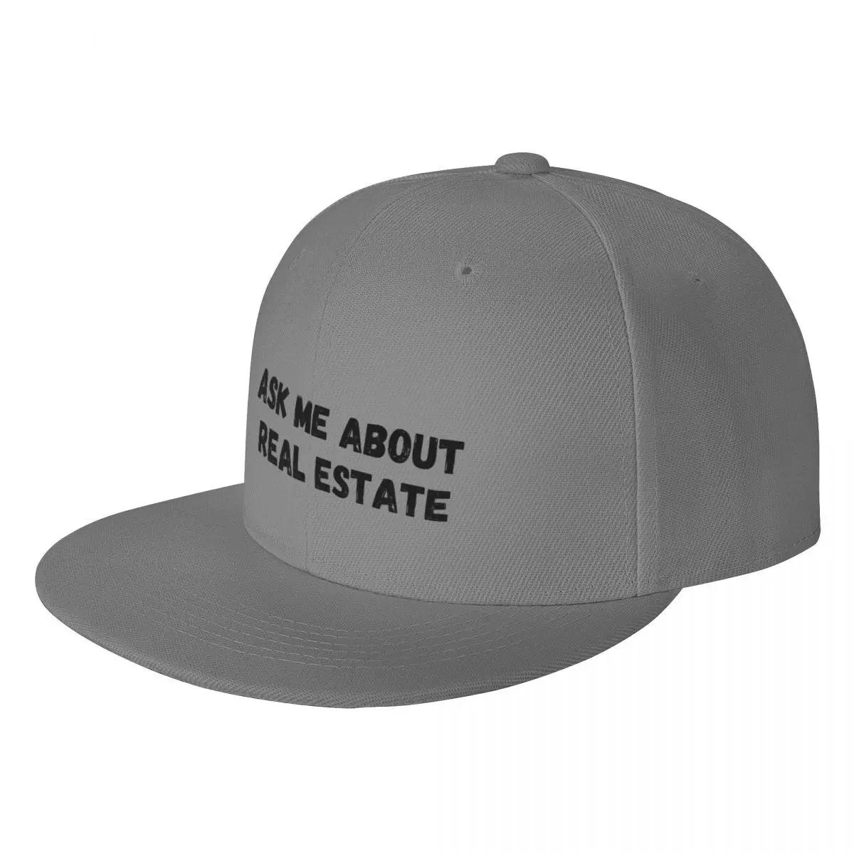 Ask Me About Real Estate Fun Realtor Sayings Baseball Cap Golf Hat Beach Sun Hat For Children FeUnisex Unisexs