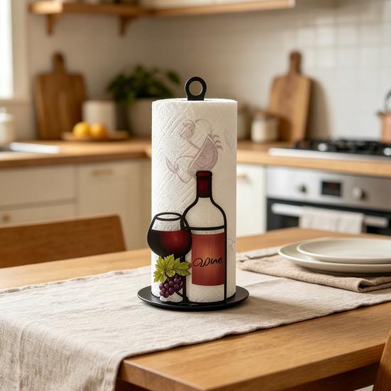 Paper Towel Holder with Cute Pattern Design Kitchen Paper Roll Stand