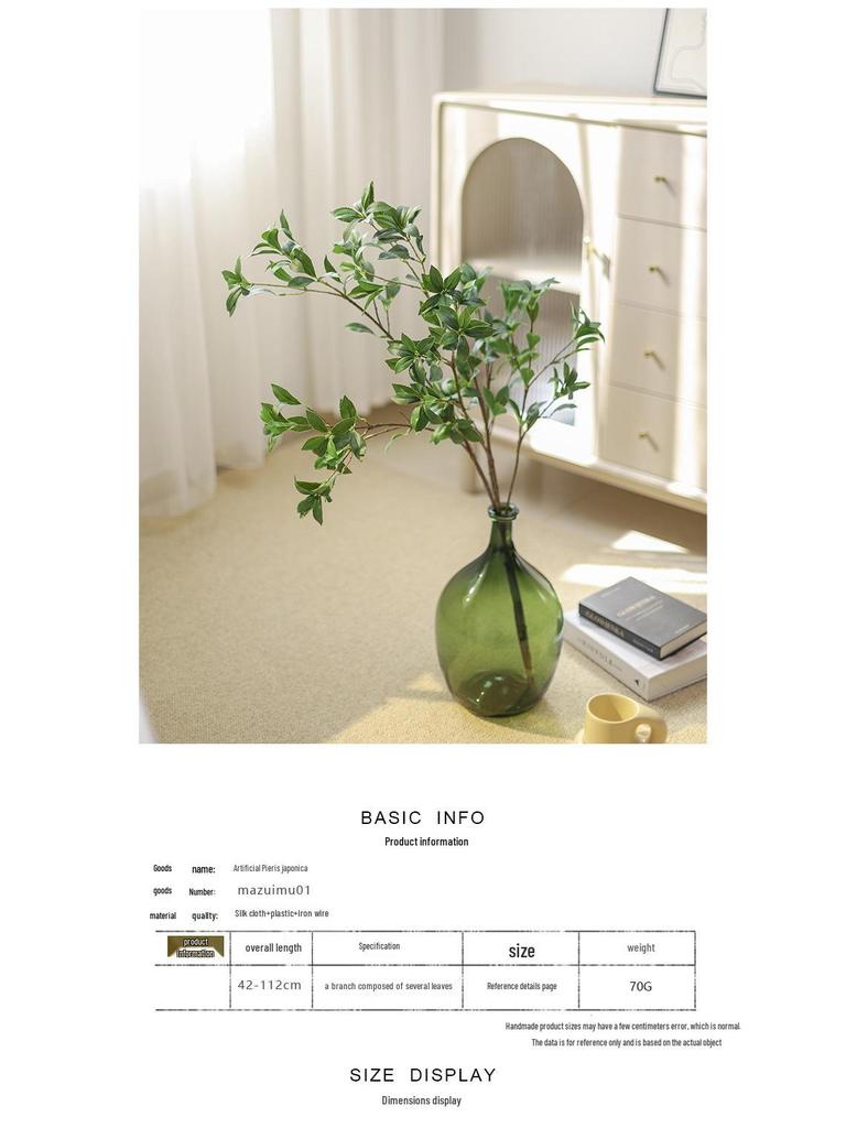 Eleganter Holz-Grün-Künstlicher Blumenbaum für Innenraumdekoration & Landschaftsgestaltung