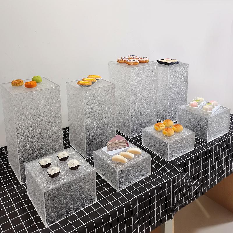 Acrylic Ripple Dessert Display Stand for Weddings and Buffets
