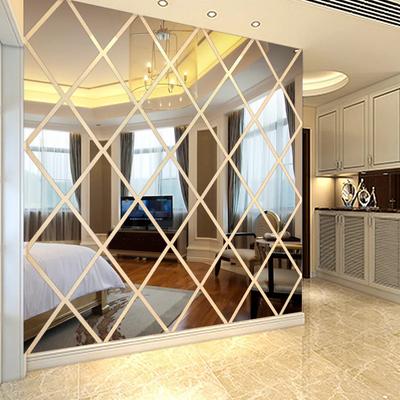 Pegatinas de Espejo 3D Acrílico Triángulos Autoadhesivos Diamantes DIY Pegatinas de Espejo de Pared para Sala de Estar Decoración del Hogar 10/17/32/58 Piezas
