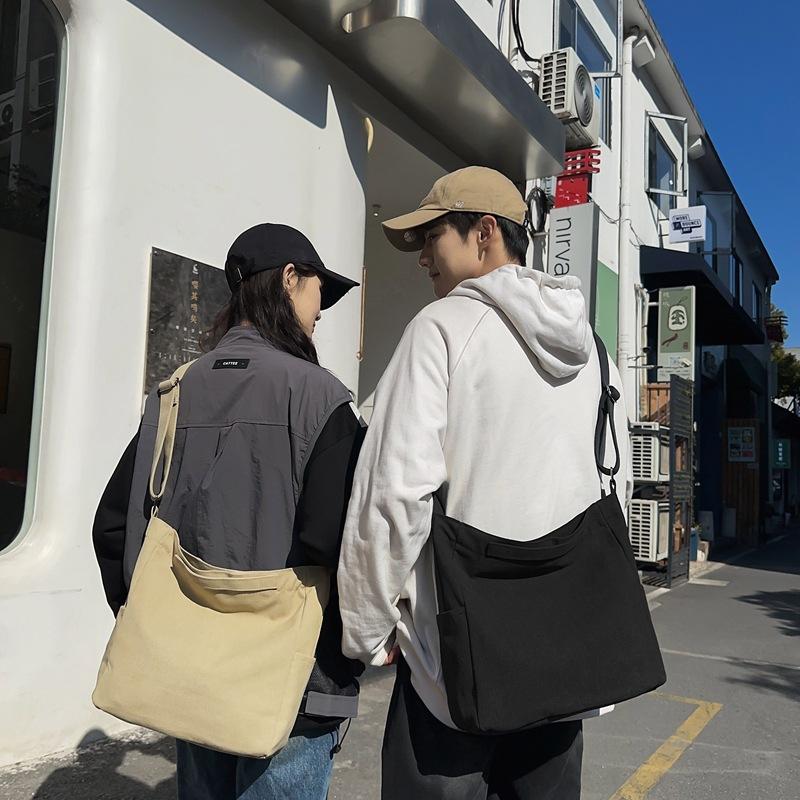 Women'S Spring New Commuting Canvas Bag Large Capacity Versatile College Student Shoulder Tote Bag