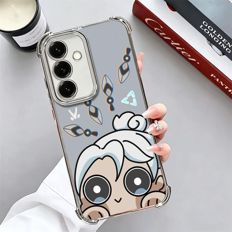 

V-Valorant Cute Catoon Plating Phone Case For Samsung A17 A07 A37 A57 A16 A56 A15 A55 A14 A54 A13 A53 A26 A36 A25 A35 A24 A34 A2 Samsung A34