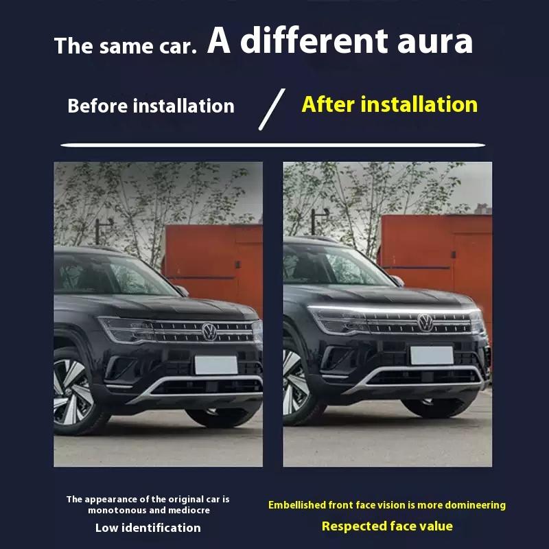 FOR Mitsubishi Lancer 2001- Upgrade LED Daytime Running Light Scan Starting Car Hood DRL Guide Decorative Ambient Lamp 12V