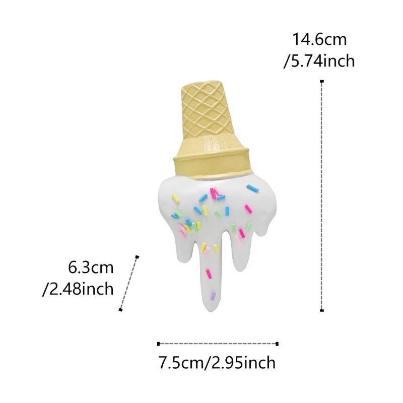 Melting Ice Cream Statue, Home and Office Desk, Bookshelf, Resin Decoration, Christmas Gift