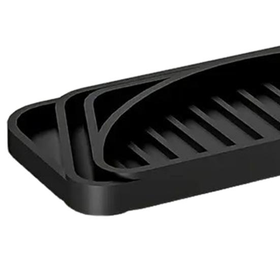 Silikon Damlama Tepsisi Matı Evrensel Dökülmeye Dayanıklı ve Kaymaz Kahve Makinesi Tepsisi Buzdolabı Su Tepsisi Su Sebili Buzdolabı Kahve Barı için Kırpılabilir