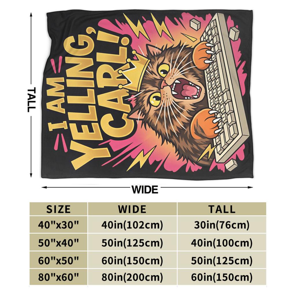 Dungeon Crawler Carl I am Yelling Carl Plush Blanket Kids Flannel Throw Blanket For Outdoor Super Warm Design Quality Bedspread