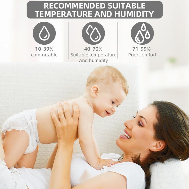 Tuya ZigBee Smart Temperature Sensor and Humidity Sensor with Battery Indoor Thermometer Monitor Work With Alexa Google Home