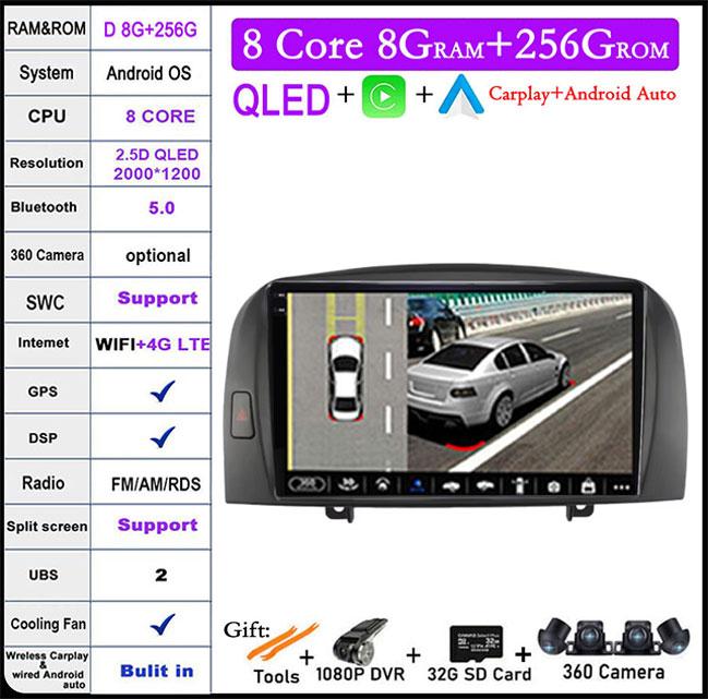 9'' Android 14 Car Radio For Hyundai Sonata NF 2004 - 2008 Multimedia Video Player Navigation Stereo GPS 4G Carplay Autoradio