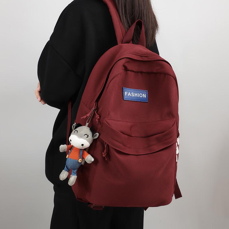 Backpack Women'S Fashion Junior High School Canvas Girls College Students Lightweight Small School Bag Travel Backpack