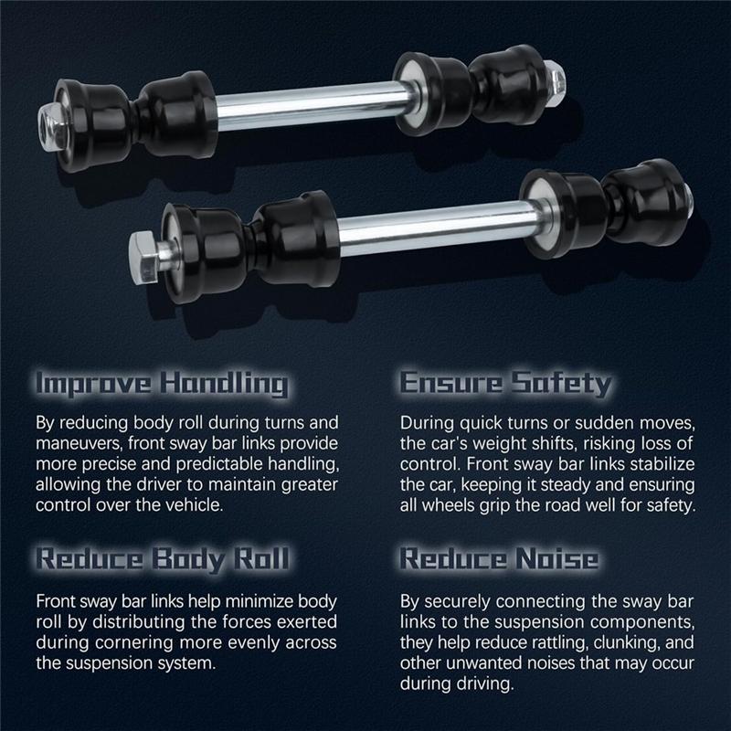 Ac29-Front Stabilizer Sway Bar Link Set 2 Pack- K700432 K700538 For  Tahoe Suburban Silverado 1500, Aavalanche 2007-202