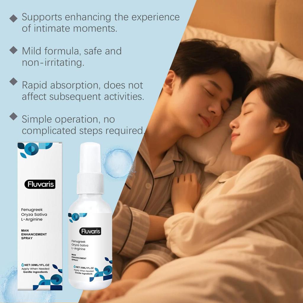 2025 Fluvaris Male Care Spray, Gentle Formula Nourishes Comfortable Skin Light Vitality Care Spray