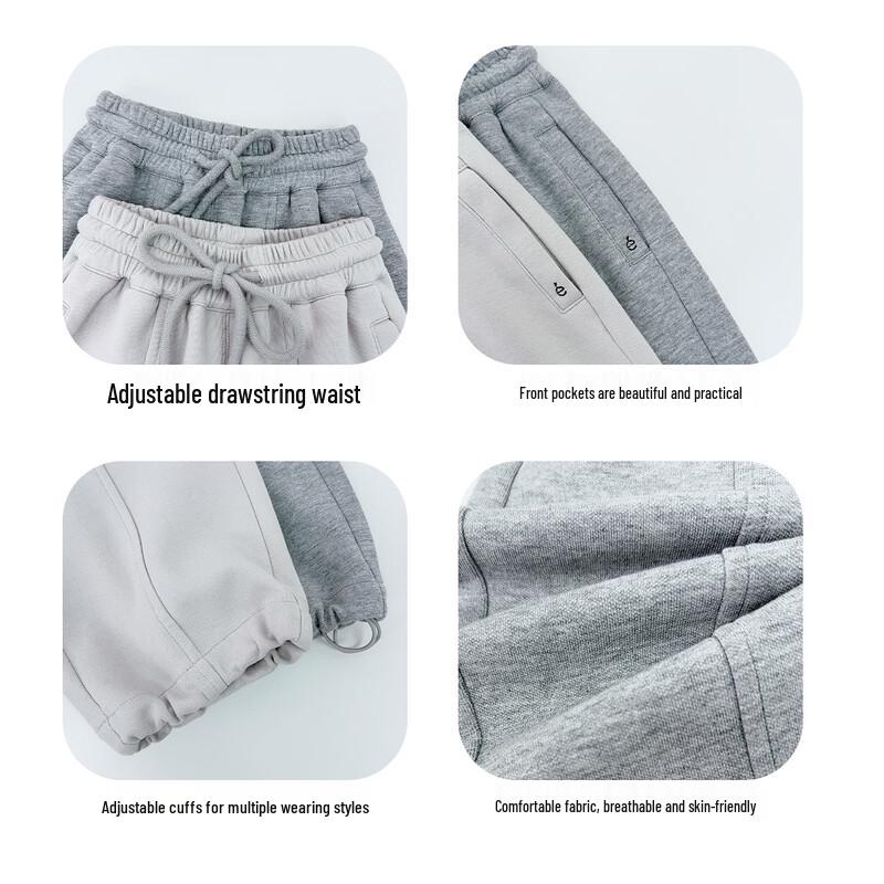 Youyou Boys' Cotton Blend Straight-Leg Sports & Casual Pants