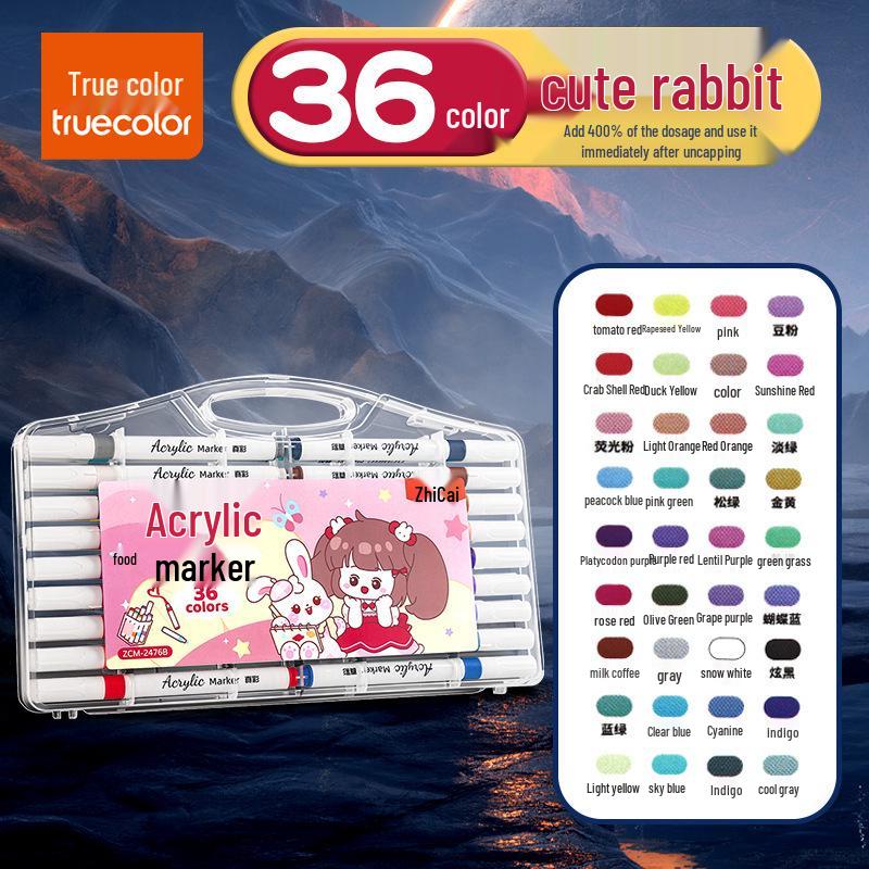 Non-Bleeding True Color Watercolor Marker Pens for Kindergarten Art - Safe & Stackable Acrylic Brushes