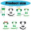 2/3Pcs Frogs Costume Accessories Set Frogs Ears Headband Tail Bowtie for Kids Boy Girls Halloween Party Cosplay Costume